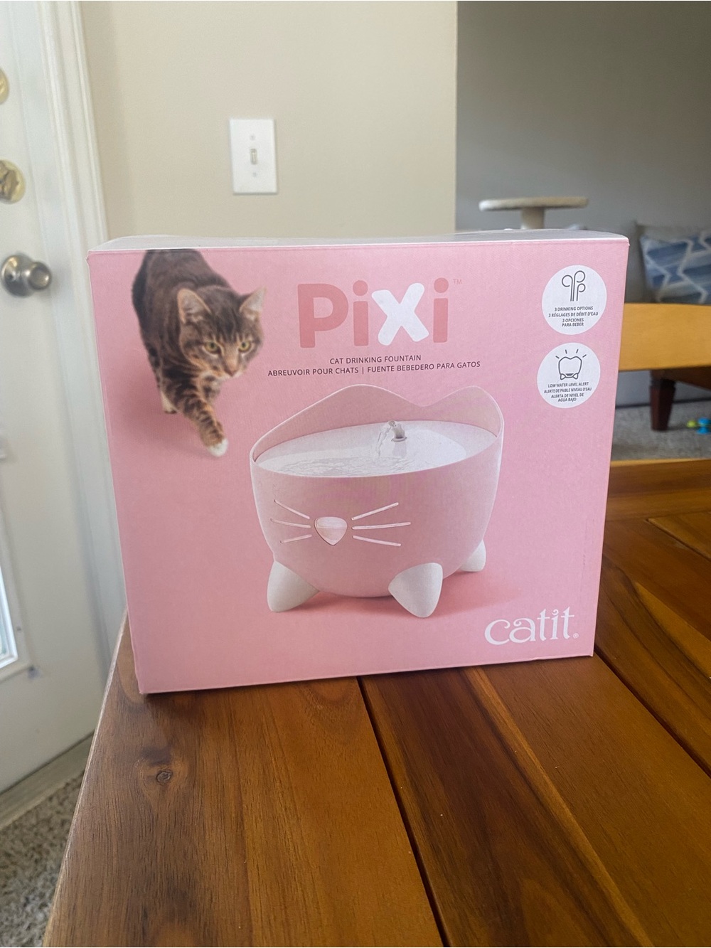 PiXi Pink Cat Drinking Fountain by